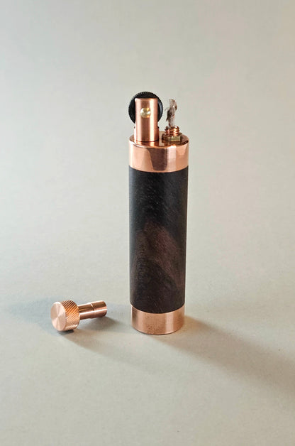 LIGNEUX Copper &amp; Walnut – Handmade Copper Petrol Lighter