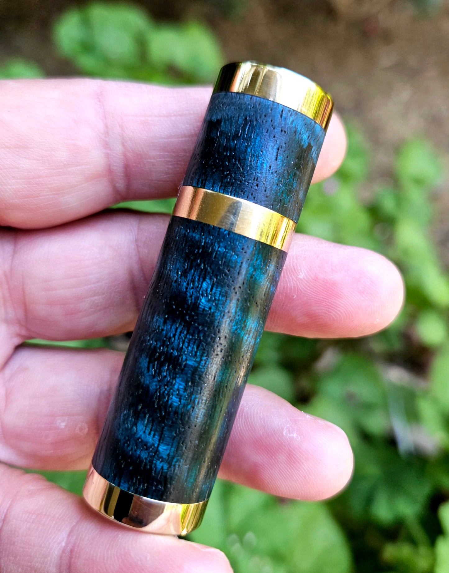 LIGNEUX M – Doğal Ahşap ve Pirinç El Yapımı Çakmak - Yeşil Akçaağaç